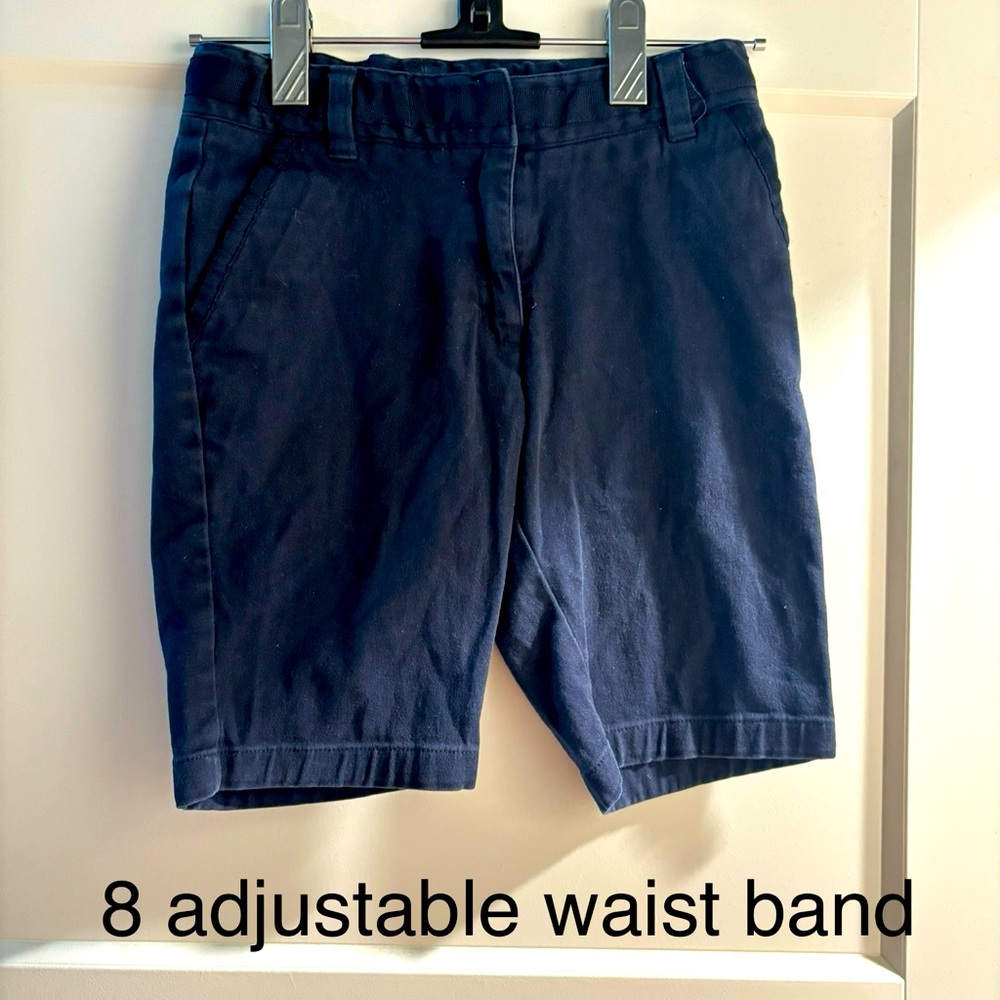 Girls uniform navy shorts